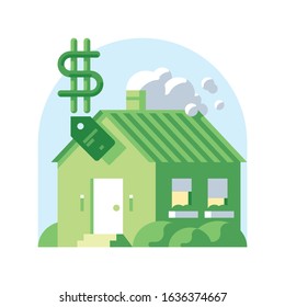 Private house sell vector illustration