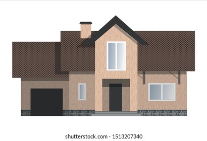 Private house without facade decoration