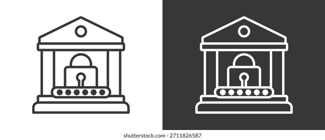 Conjunto De Iconos Privados Colección De Vector Aislada En Blanco Y Negro