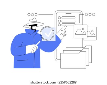 Private investigation abstract concept vector illustration. Private detective agency, licensed investigator services, hiring firm for personal investigation, independent search abstract metaphor.