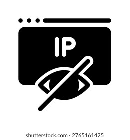 Private IP Address Browser With Invisible Mask Vector Design Graphic