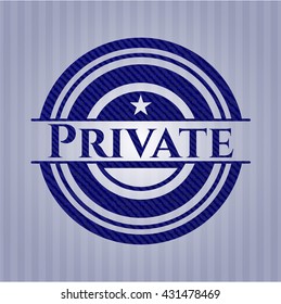 Private with jean texture