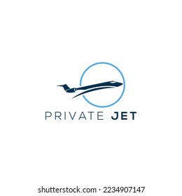 Private Jet Aeroplane Logo Template Vector 