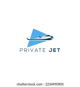 Private Jet Aeroplane Logo Template Vector 