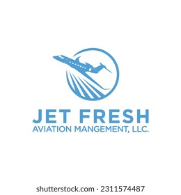 vector de diseño del logotipo de aviación de la empresa de jet privado