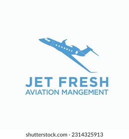 private jet business aviation logo design vector