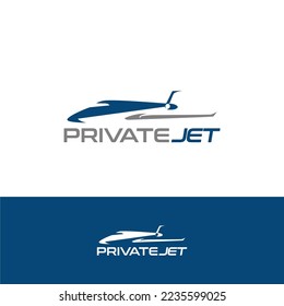 Vector de plantilla de logotipo de avión privado de Jet Club 