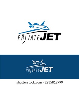 Private Jet Club Aeroplane Logo Template Vector 