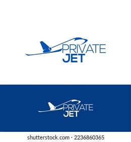 Vector de plantilla de logotipo de avión privado de Jet Club 