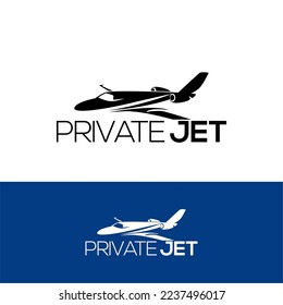 Private Jet Club Aeroplane Logo Template Vector 