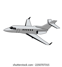 private jet flat vector design