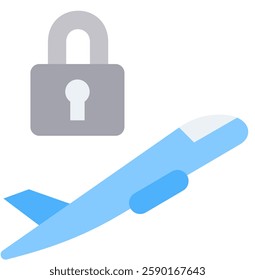 Private Jet Icon Element For Design