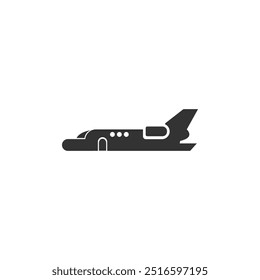 Private Jet Icon Vektor. Füll- und Glyphensymbol.