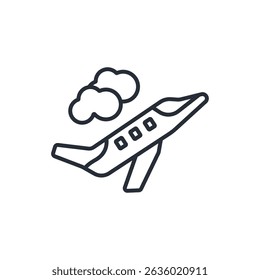 private jet icons isolated on White Background. Flat style design