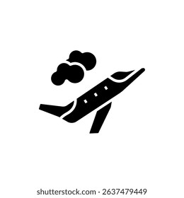 private jet icons isolated on White Background. Flat style design