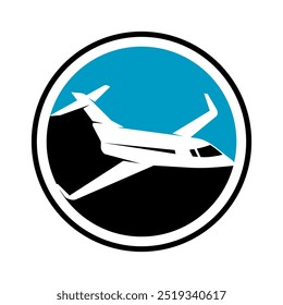 Ilustración de archivo de Vector basada en diseño de logotipo de jet privado
