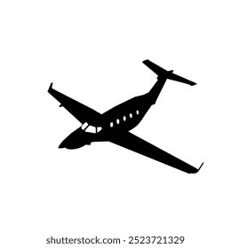 private jet plane silhouette icon