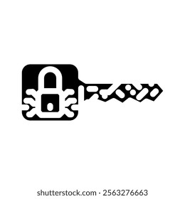 private key decentralized application glyph icon vector. private key decentralized application sign. isolated symbol illustration