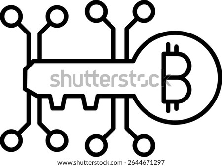 Private Key Filled Style Icon Design