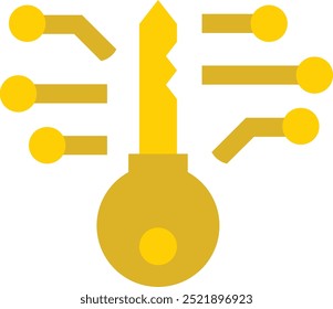 Private Key Icon or Illustration for Cryptocurrency Security and Access Control
