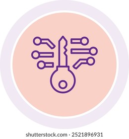 Private Key Icon or Illustration for Cryptocurrency Security and Access Control