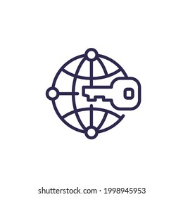 private key for network line icon