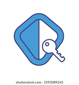 Private key protection vector icon for secure digital assets.