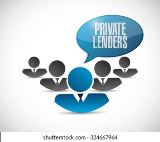 private lenders business teamwork sign concept illustration design graphic