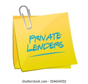 private lenders memo post sign concept illustration design graphic