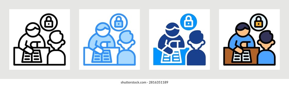 Private Lesson Icon Collection Set Multiple Style