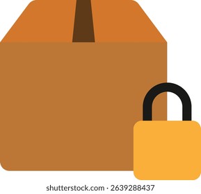 Private Lock Protection Icon Vector Flat Illustration