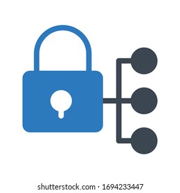 private lock vector glyph color icon 