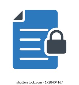 icono de color de glifo de vector de bloqueo privado 