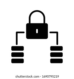 private lock vector glyph flat icon 
