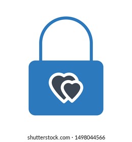 private love glyph colour vector icon