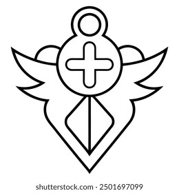 private medical clinic Vector logo design Black and white