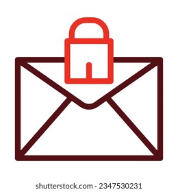 Private Message Glyph Two Color Icon For Personal And Commercial Use.
