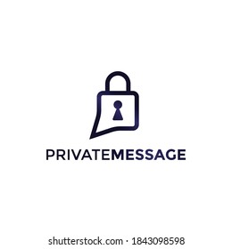 Private Message logo template for many purpose.