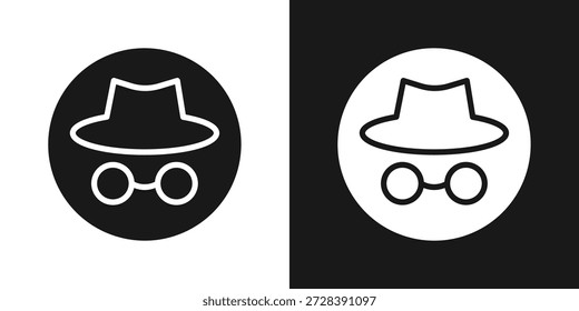 Ícone De Modo Privado Em Estilo De Glifo Preto-E-Branco