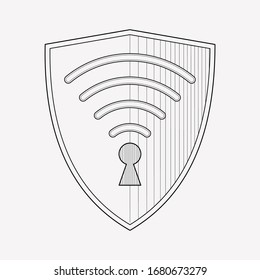 Private network icon line element. Vector illustration of private network icon line isolated on clean background for your web mobile app logo design.