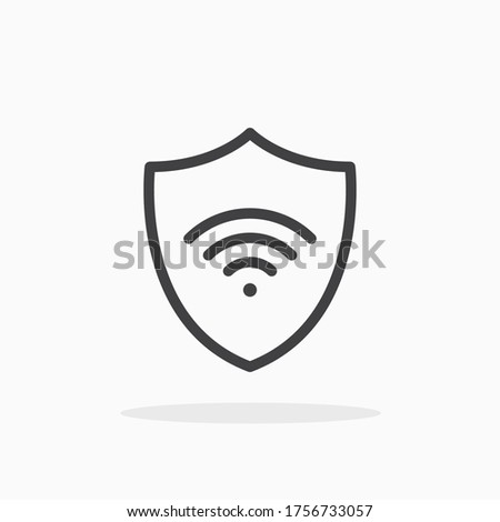 Private network icon in line style. For your design, logo. Vector illustration. Editable Stroke.