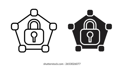 Ícone de rede privada Ilustração de modelo de vetor de design de logotipo