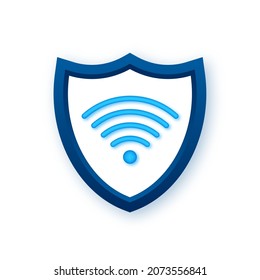 Private network icon. Security wifi internet and Private network. Virtual private network. Vector stock illustration.
