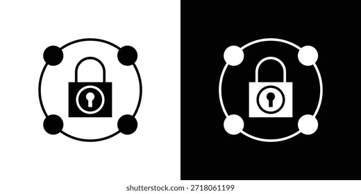 Icono de red privada. Pictograma simple de alta calidad. Estilo sólido moderno