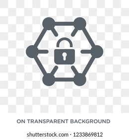 Private network icon. Trendy flat vector Private network icon on transparent background from Internet Security and Networking collection. 