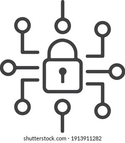 private network icon vector isolate