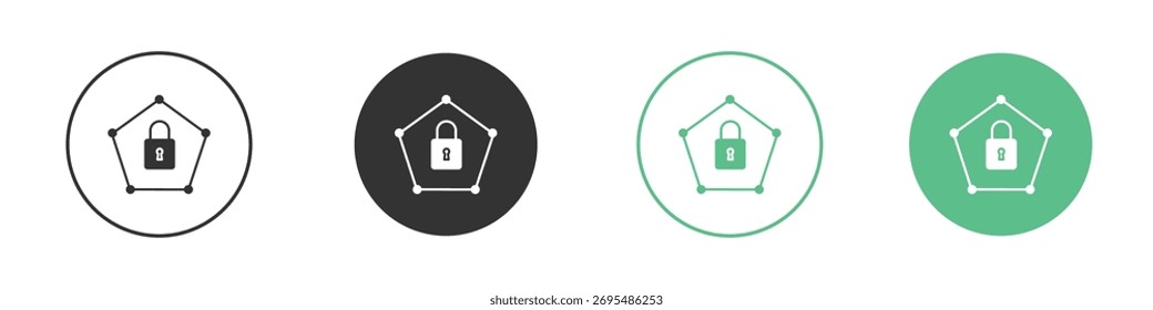 Private network icon vector pictogram for ui ux interface elements