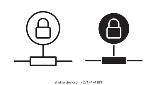 Iconos de red privada. Píxel perfecto. Icono de contorno de Vector. Concepto de logotipo plano.