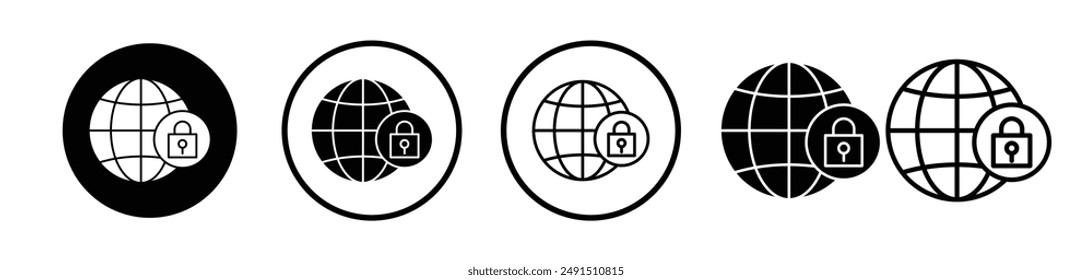 Private network line icon collection