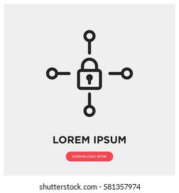 Private network vector icon